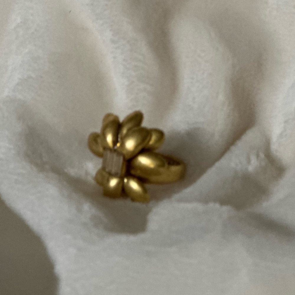 Lotus gold adjustable ring